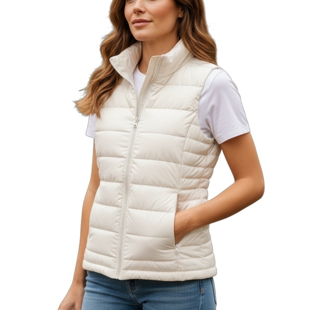 NEW Lands’End FeatherFree Quilted Insulated Vest Woman size L